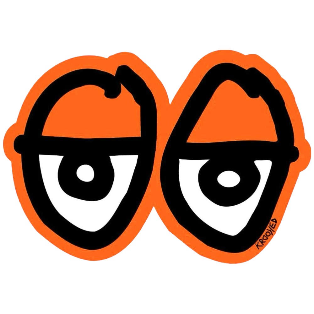 Sticker Krooked Ojos Naranja -Skateshop