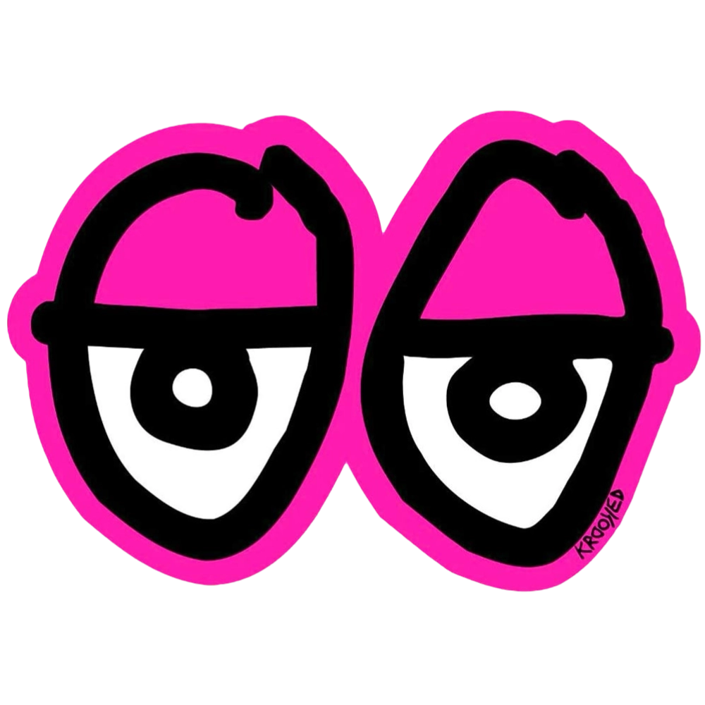 Sticker Krooked Ojos Rosado -Skateshop
