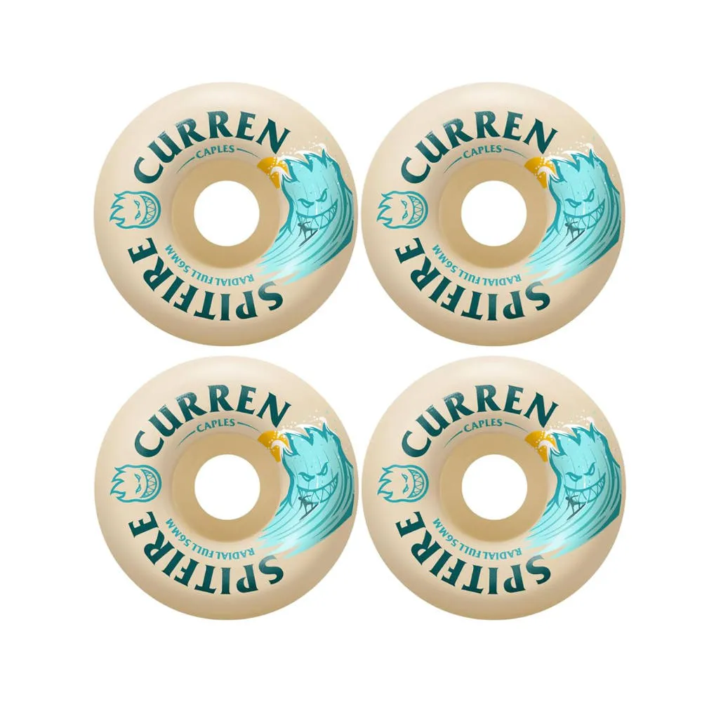 Roues De Skate Spitfire F4 Classics 99A - 56mm Bleu/blanc - Avec Roulements - Neuf