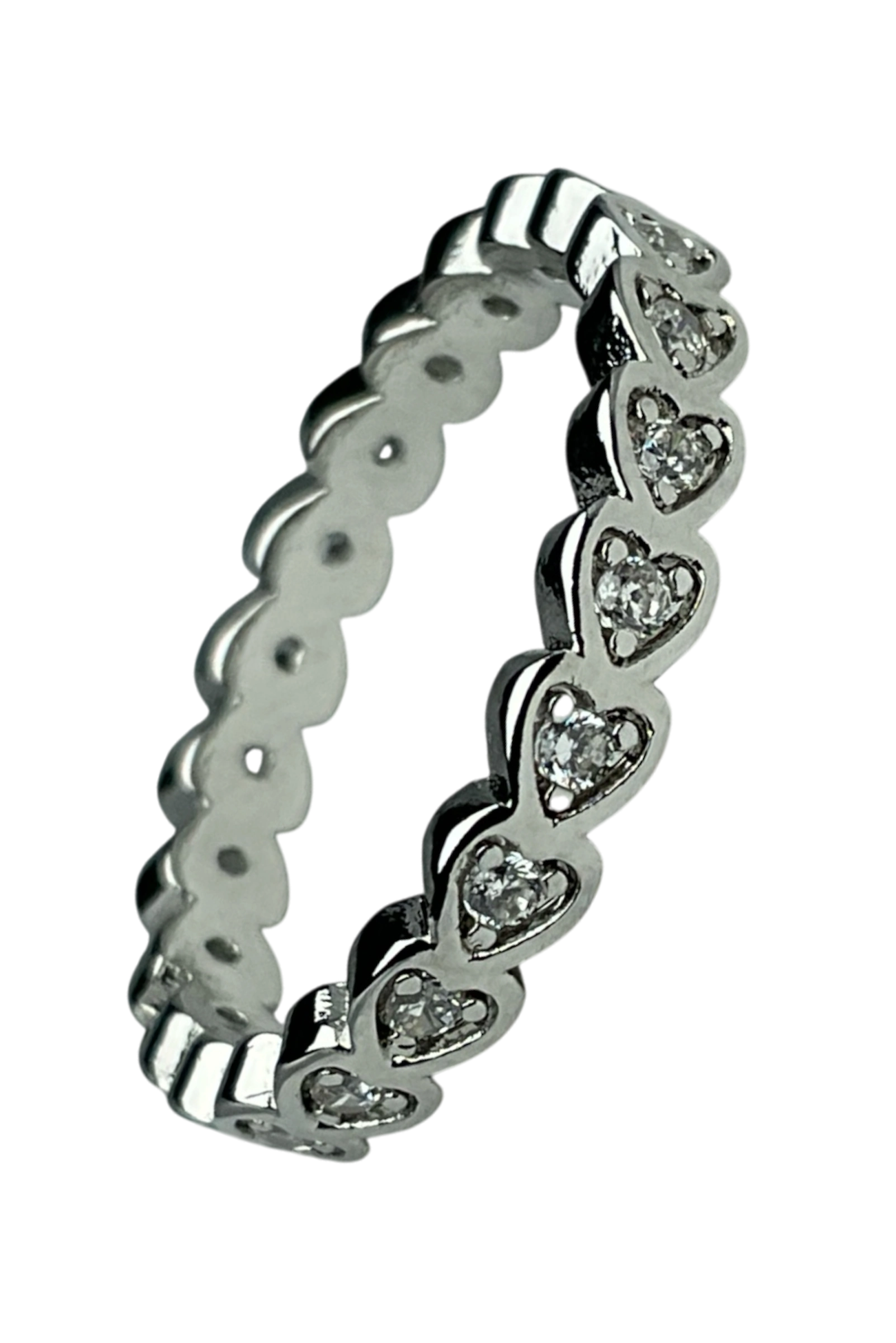 Anillo Corazones Brillantes