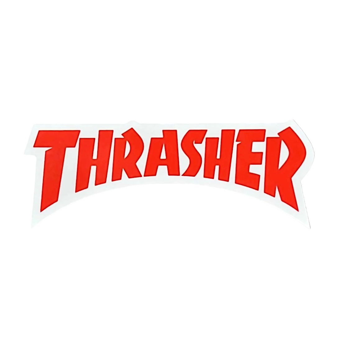 Sticker Thrasher Logo Die Cut Rojo	-Skateshop