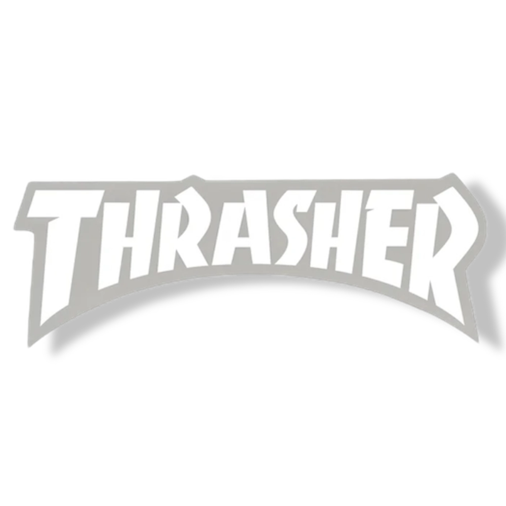 Sticker Thrasher Logo Die Cut Blanco-Skateshop