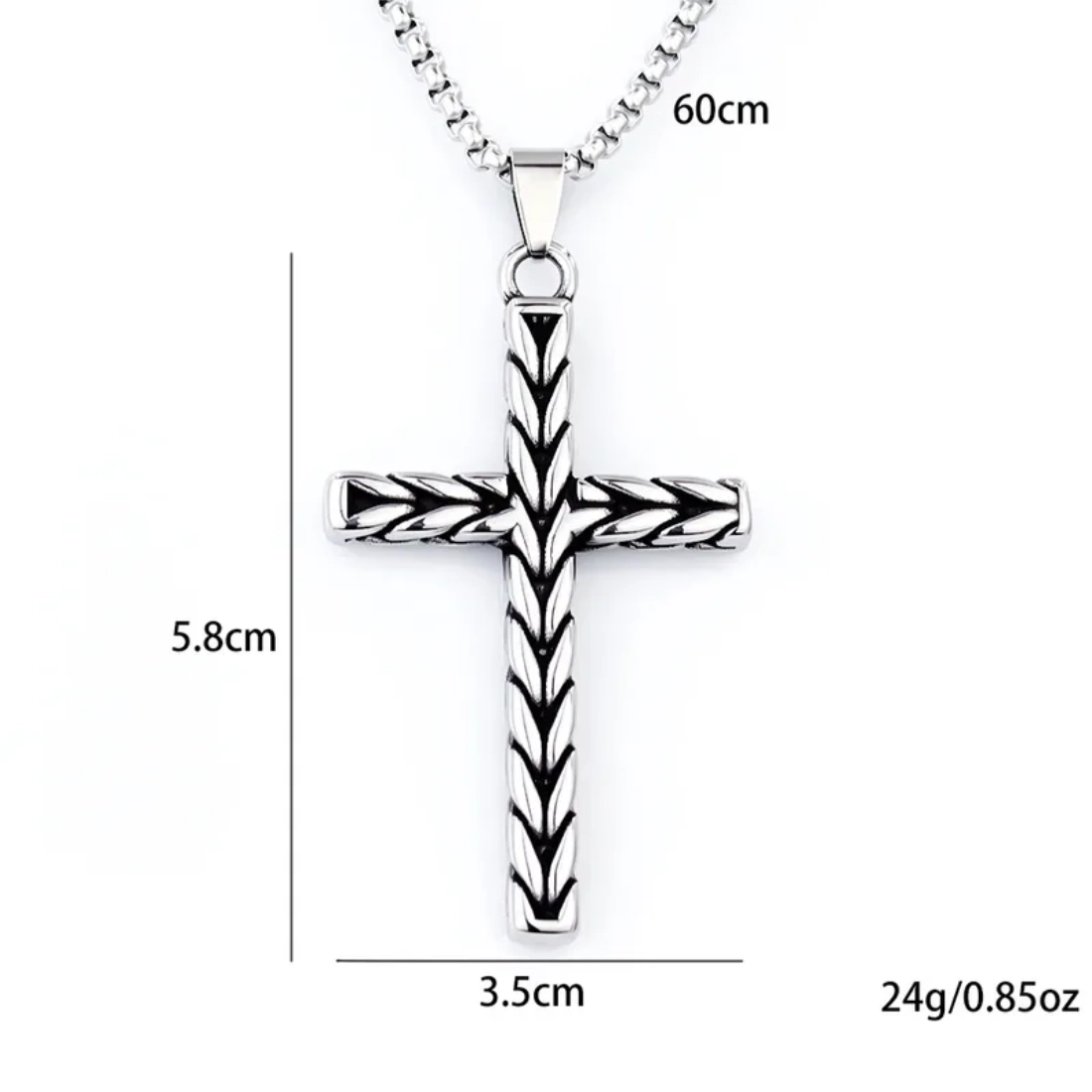 Cadena Cruz Trenzada